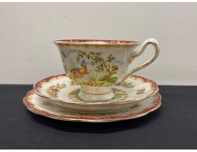 ROYAL DALTON, CHELSEA BIRD SERIES. CUP, PLATE & SA...