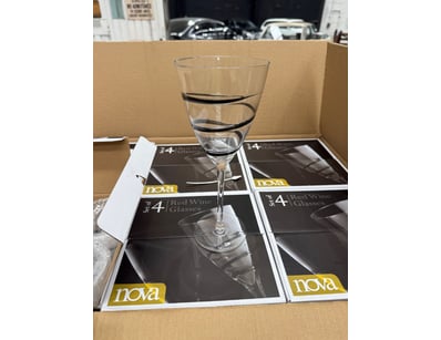 RRP: $240 BOX LOT - QTY x 6  Nova brand red wine g...