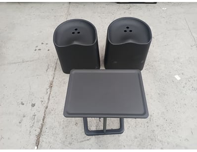 Modern bistro dining set comprising one rectangula...