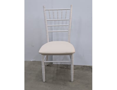Dining chair, white aluminum frame with pale pink ...