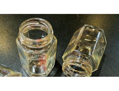 120 Pcs, 100ml Mini Hexagon Glass Honey Jam Food J...