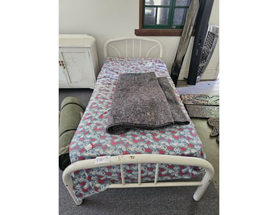 Metal Bed frame and mattress

Sold as lot

Onsite...