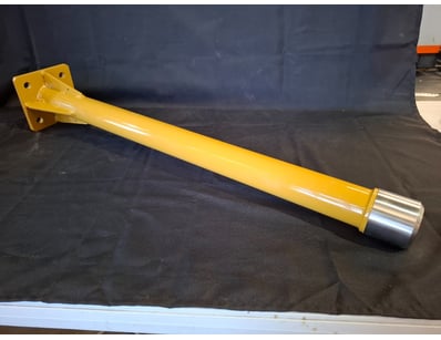 Bollard, Metal, Yellow Finish

