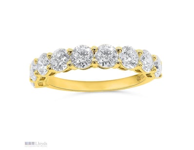 2.00 CARAT YELLOW GOLD LAB GROWN DIAMOND BAND ( ST...