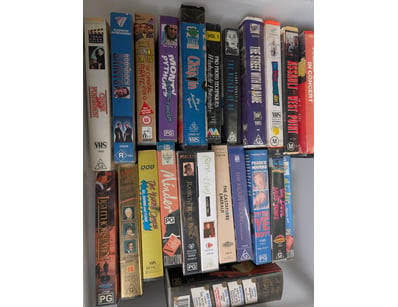Collection of VHS Tapes Including The Pope Must Di...