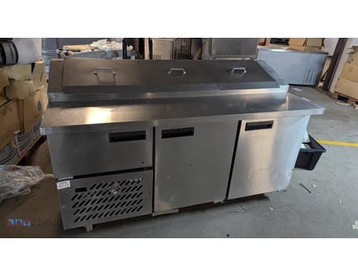 Steel Door Pizza Fridge, 3 Compartment Top, Under ...