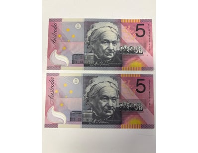 AUSTRALIAN $5 BANKNOTES, R219 (AUNC)

CV: $24 EA...