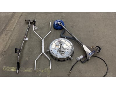 Silver coloured pressure washer
