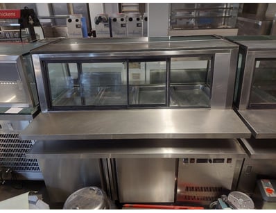 Square profile salad/cold food bar with refrigerat...