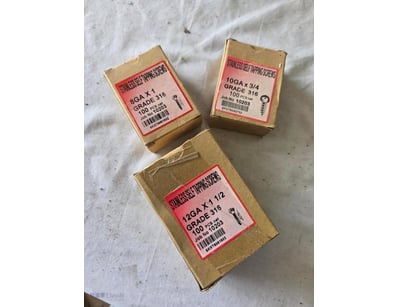 Stainless Steel Screws Different Sizes, 3 Boxes Ea...
