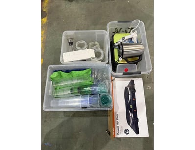 Assorted kitchenware, including double hot plate w...