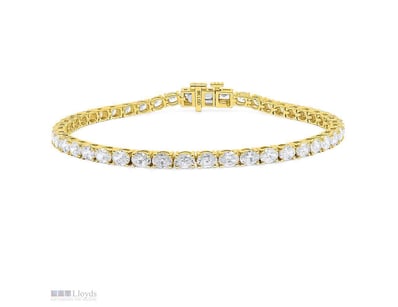 5.43 CARATS YELLOW GOLD OVAL CUT LAB GROWN DIAMOND...