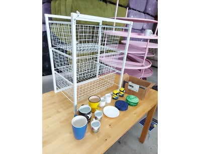 Assorted Kitchen Utensils - Featuring white metal ...