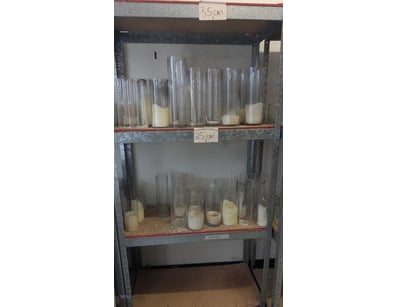 Comprehensive collection of clear glass cylinders ...