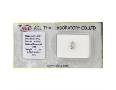 1.012CT CERTIFIED, NATURAL DIAMOND     

Pear Bril...