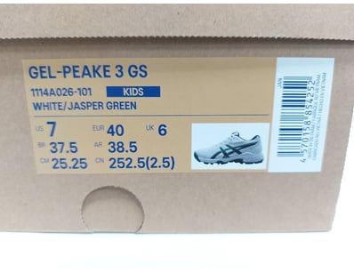 ASICS Gel-Peake 3 GS kids' athletic shoes in white...