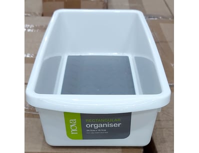 BOX LOT-QTY 6 x Nova rectangular organiser with gr...