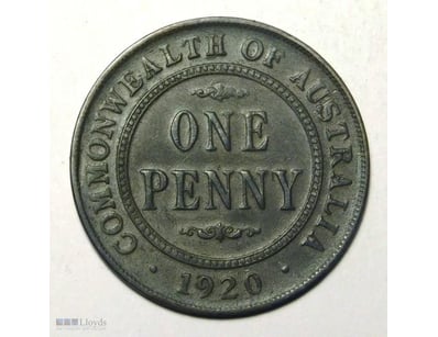 1920 AUSTRALIA KGV ONE PENNY SCARCE  



294199+3