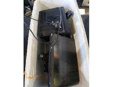 Vintage gaming setup bundle featuring a flight sim...