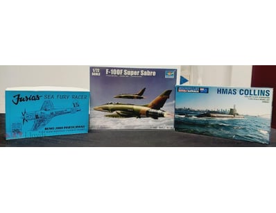 LOT OF THREE 1/72 SCALE MODEL KITS - AIRCRAFT AND ...