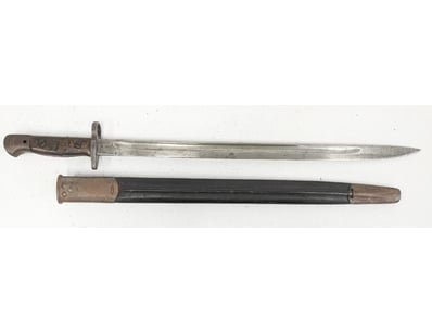 WWI ERA MILITARY BAYONET WITH SCABBARD

Item Size:...