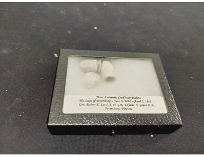 THREE AUTHENTIC CIVIL WAR BULLETS FROM THE SIEGE O...