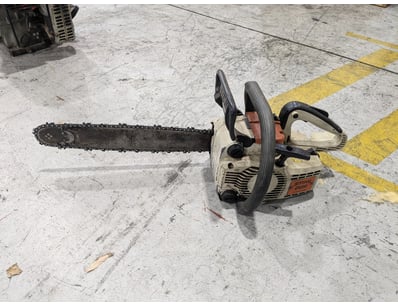 STIHL MS 800 petrol-powered chainsaw. Cream and or...