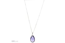 Sterling Silver And Purple Simulated Stone,