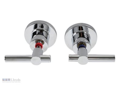 Pair Of Alpha Lever Wall Top Assemblies, Chrome Fi...