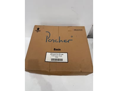 Percher OVALYN 53cm white ceramic undercounter bas...