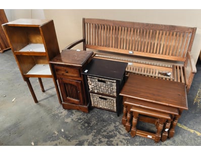 Furniture, including timber style storage unit, be...
