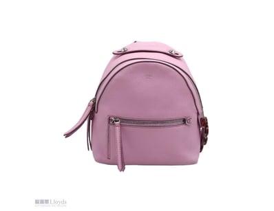 FENDI MINI CRYSTAL-CROC-TAIL BACKPACK IN LIGHT PIN...