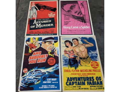COLLECTION OF FOUR VINTAGE MOVIE POSTERS FROM REPU...