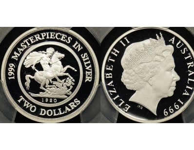 AUSTRALIA 1999SILVER TWO DOLLAR SILVER PROOF COIN...