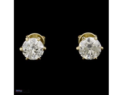 14K YELLOW GOLD, 2.31CT TDW DIAMOND, SOLITAIRE STU...