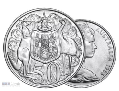 1966 AUSTRALIA FIRST & LAST QUEEN ELIZABETH SILVER...