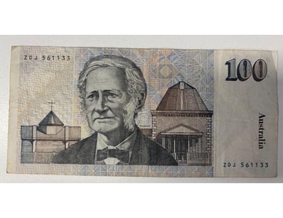 AUSTRALIAN $100 NOTE - POLYMER SERIES, R609 (F)
...