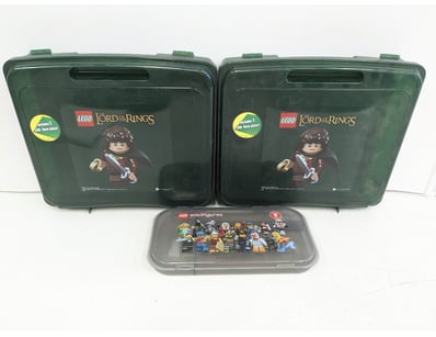 Collectible LEGO storage cases, QTY 3. Two identic...