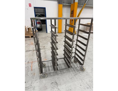 RRP: $2200, CUSTOM 8 x 3 (24) Tray Stainless Steel...