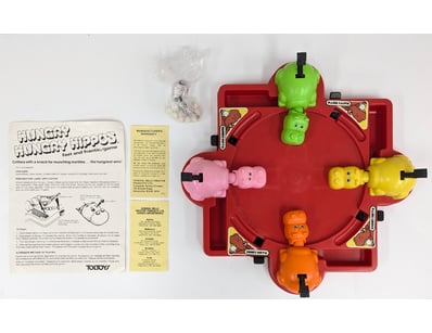 HUNGRY HUNGRY HIPPOS VINTAGE BOARD GAME BY TOLTOYS...