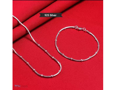 925 SILVER NECKLACE AND BRACELET SET         

Con...