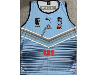 LATRELL MITCHELL SIGNED NSW SINGLET

A New South W...