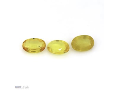 1.65CT TSW X 3, NATURAL BERYL HELIODORS     

Oval...