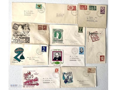 Australia 10 X Pre-Decimal First Day Covers, All H...