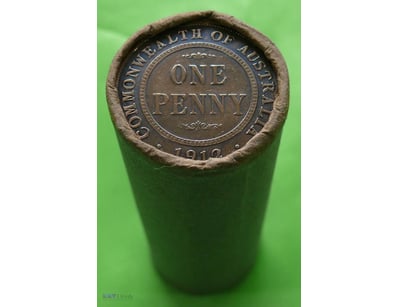 ROLL OF 1912 KGV AUSTRALIAN PENNY (50X CIRCULATED ...