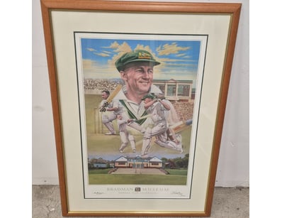 BRADMAN MUSEUM LIMITED EDITION SIGNED PRINT BY B. ...