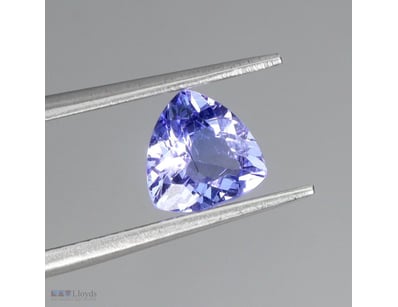 NATURAL 1.36CT TRILLION FACET VIOLETISH BLUE TANZA...