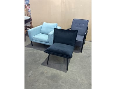 Curated collection of three contemporary accent ch...