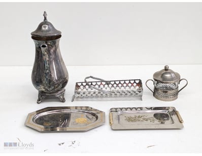 COLLECTION OF SILVER-PLATED TABLEWARE AND SERVING ...