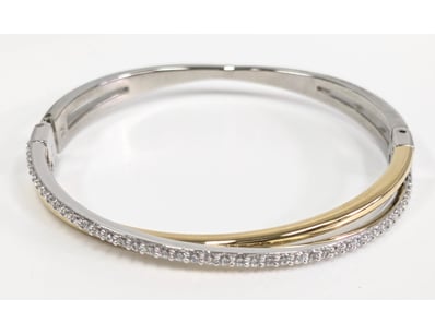 Swarovski Hyperbola bangle bracelet in mixed metal...